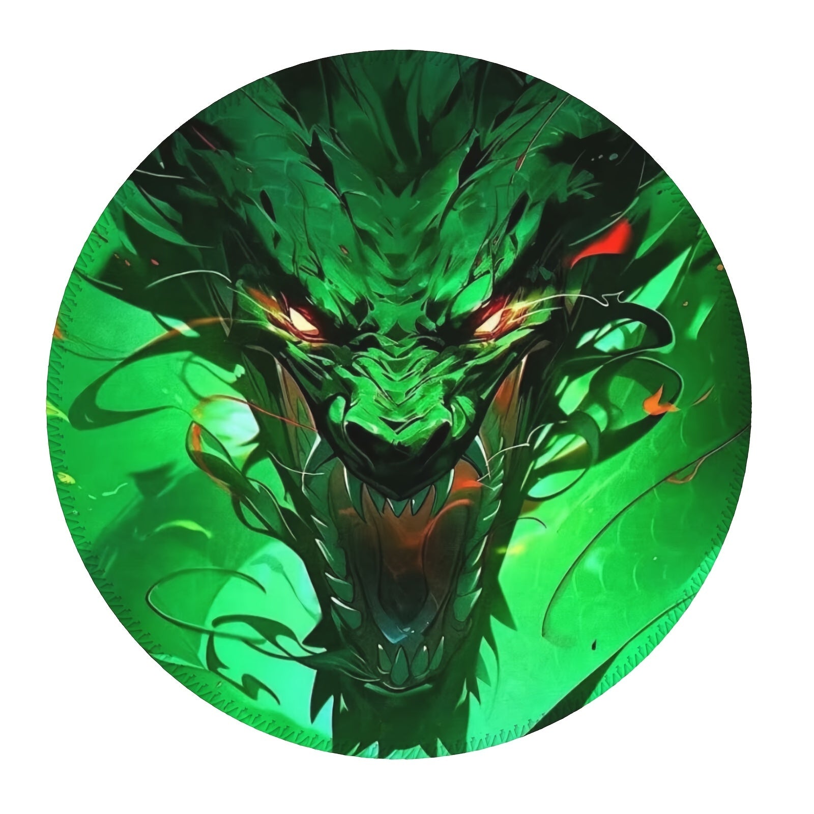Dragon Pattern Round Mouse Pad 20x20cm for Games & Office