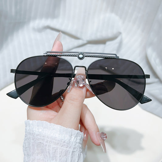 Double Bridge Aviator Sunglasses Gradient UV400 Sun Shades