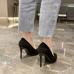 Women's Pointed Toe High Heels Classic Slip On Court Pumps