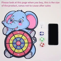 Crocodile Elephant Dartboard Game 41 Polyester Board with Vibrant Targets