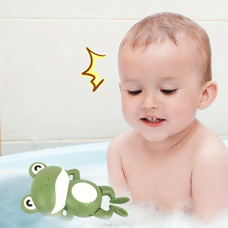 Baby Splashing Frog Toy Wind up Small Frog Swimming Bath Toy Gift