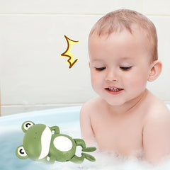 Baby Splashing Frog Toy Wind up Small Frog Swimming Bath Toy Gift