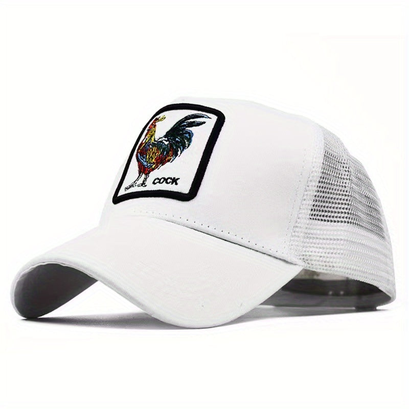 Spring Animal Embroidery Mesh Cap Baseball Hat Hip hop Cap