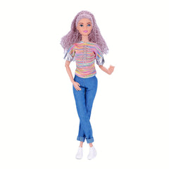 Doll Clothing 3-Piece Set Top Pants Shoes Gift for 11.5-Inch Dolls