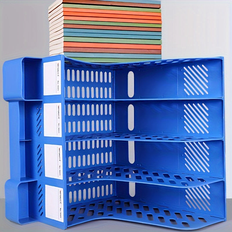1pc Four Bar File Frame Thickened File Rack Basket Office Supplies
