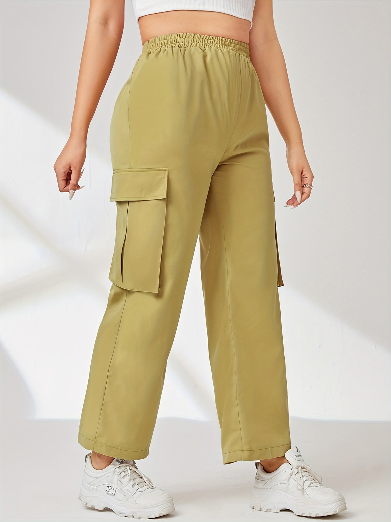  Y2K Cargo Pants Women's Plus High Rise Straight Leg Pants