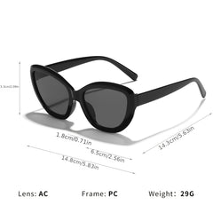 Vintage Ladies Cat Eye Sunglasses Sun Protection Tinted Lenses