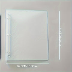 A4 Transparent Plastic Binder Punch Folder for Office Files Storage