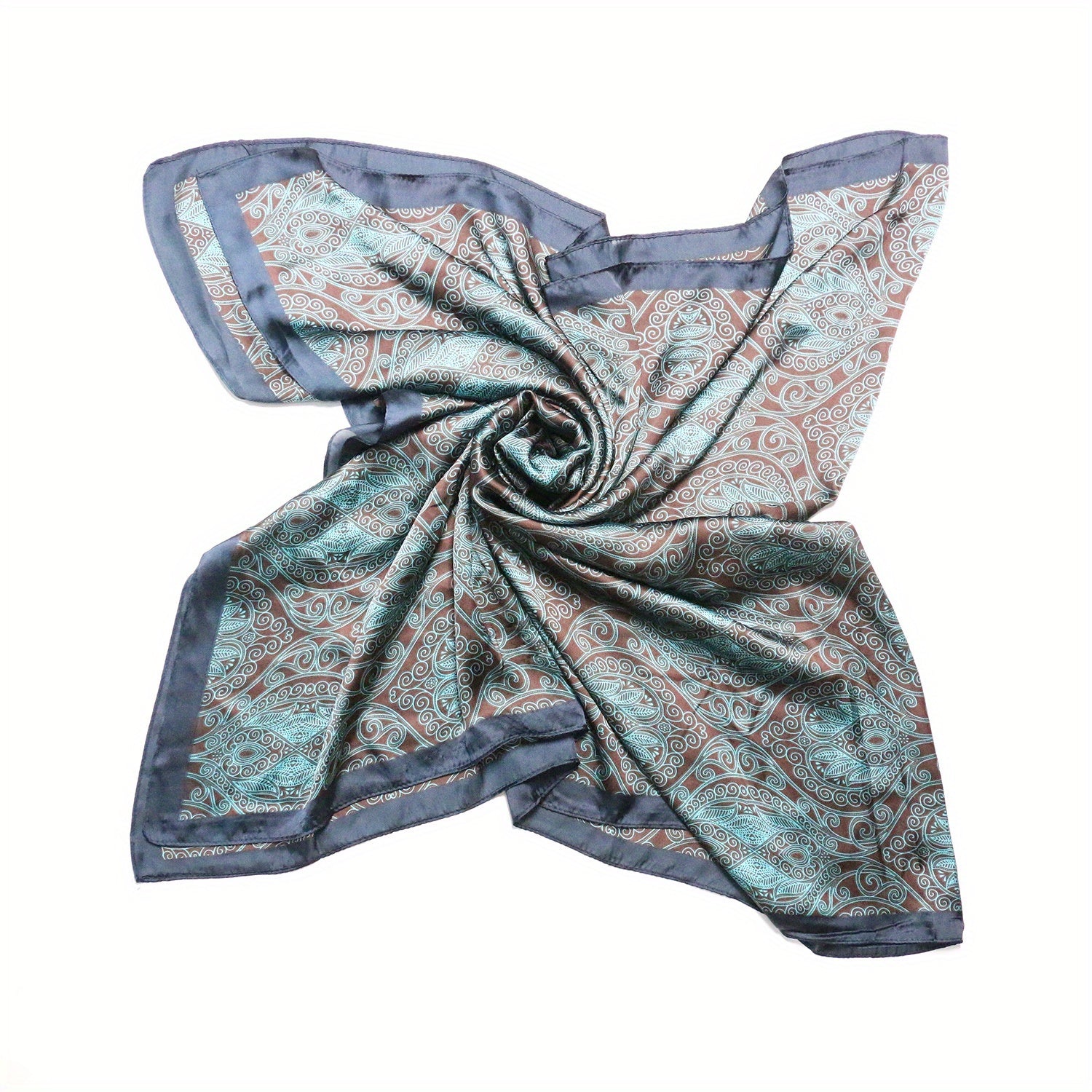 Vintage Paisley Satin Scarf Classic Print Shawl Casual Windproof Head Wrap