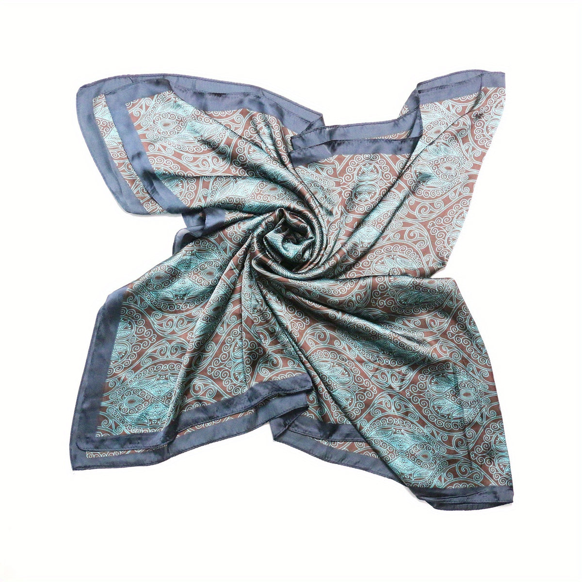 Vintage Paisley Satin Scarf Classic Print Shawl Casual Windproof Head Wrap