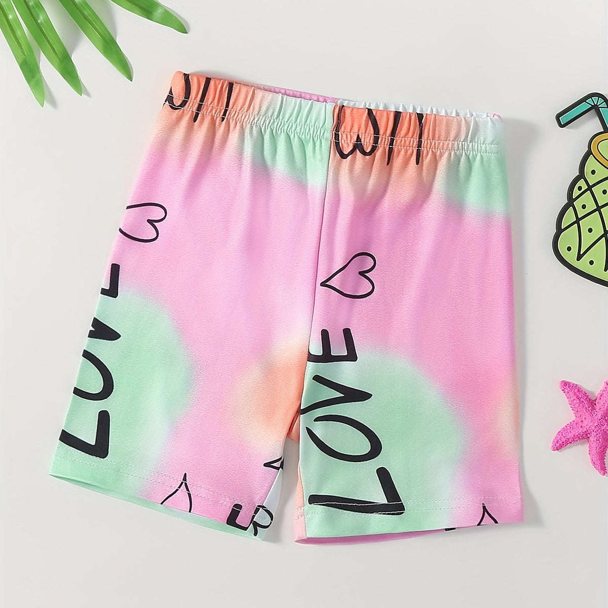 Girls' Tie Dye Print Casual Shorts