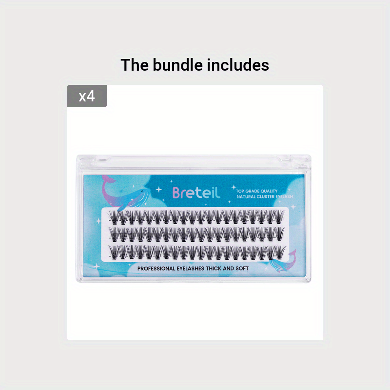 10mm Cluster False Eyelashes 60 Pcs 0.10C Volume 20p Thickness Eyelash Extension