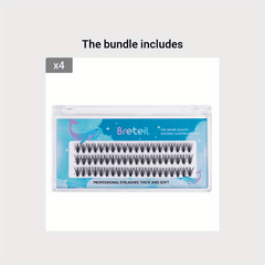 10mm Cluster False Eyelashes 60 Pcs 0.10C Volume 20p Thickness Eyelash Extension
