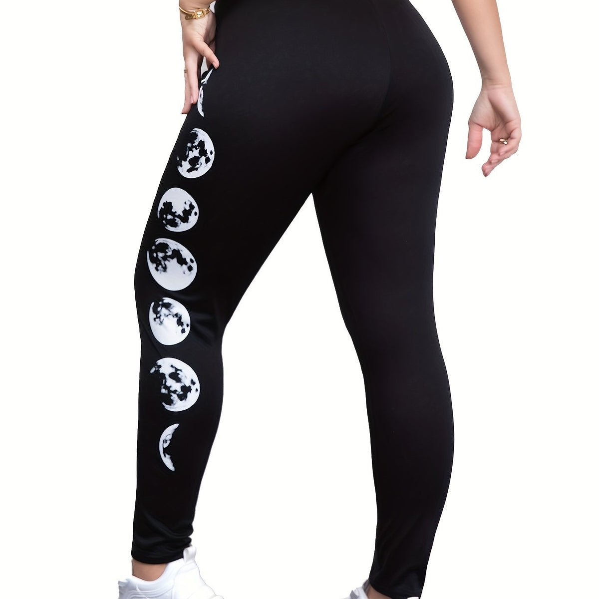 Moon Print High Rise Skinny Leggings
