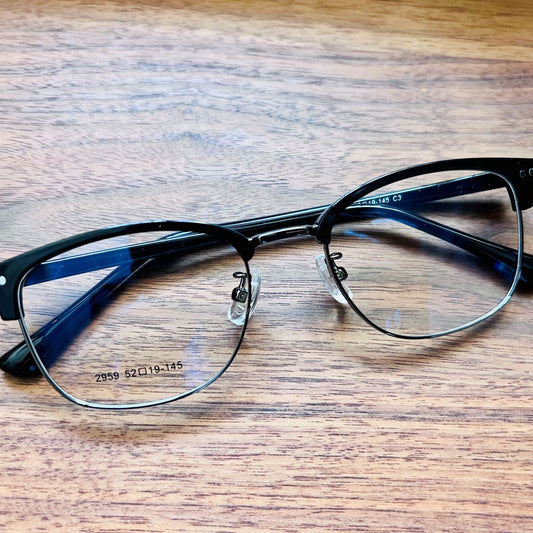 Minimalist Glossy Half frame Glasses