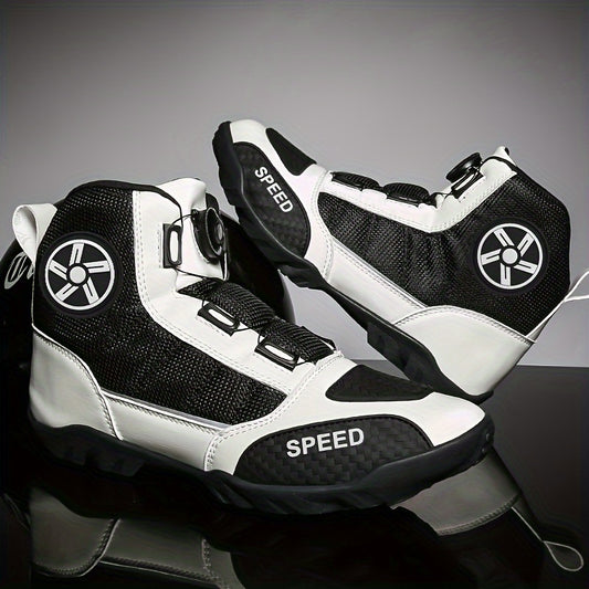 Men's Vintage High Top Motorcycle Riding Boots Non Slip Durable Shoes