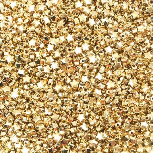 Gold Spacer Beads for DIY Jewelry Making - 100-400pcs Heart Star Round Square