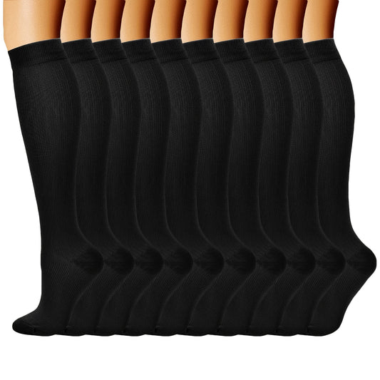 10 Pairs Compression Socks 15-20 mmHg for Sports