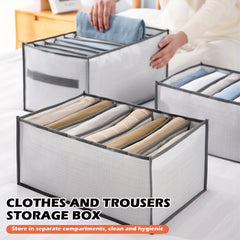 4pcs Large Wardrobe Clothes Organizer, 6 7 9 Compartments