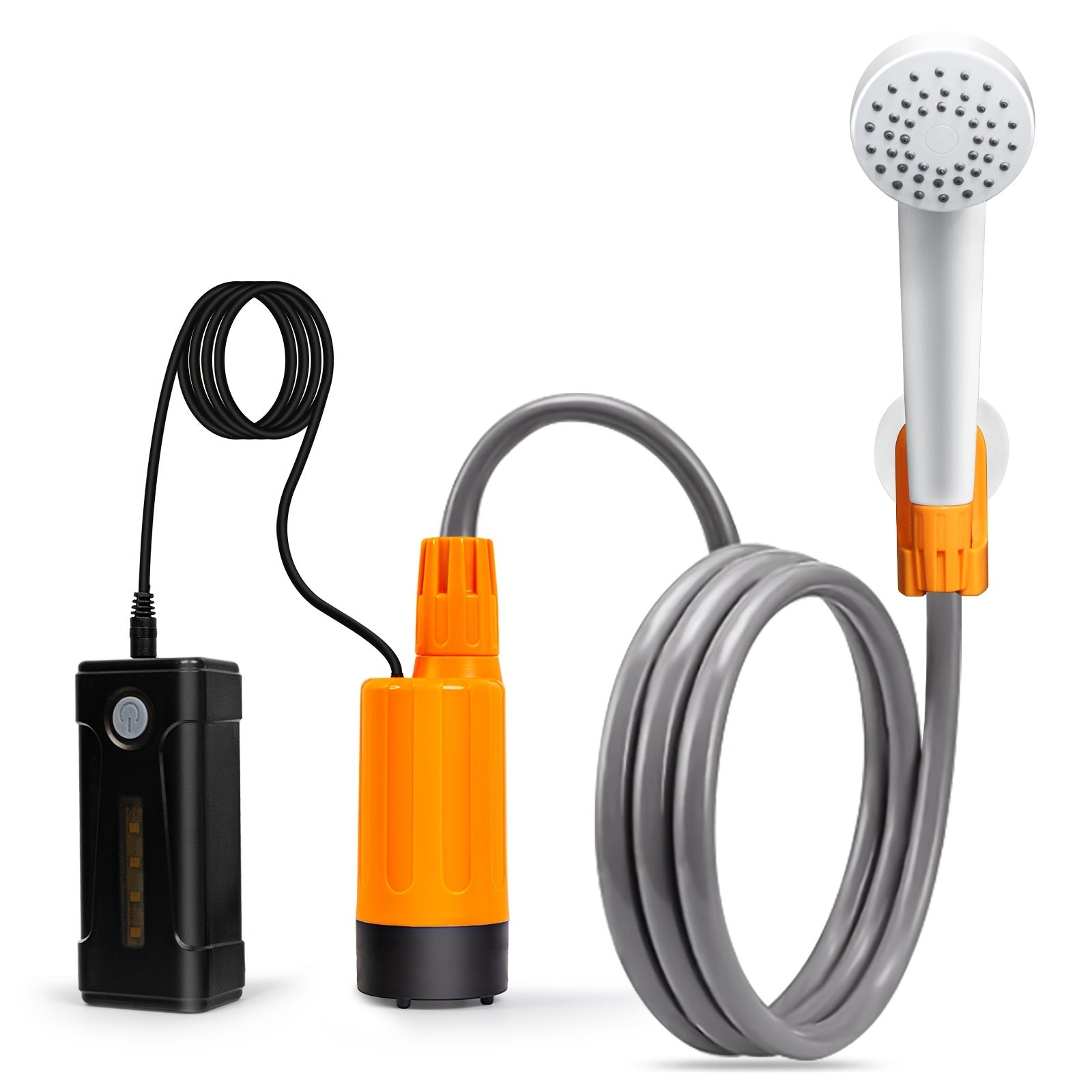 Portable Camping Shower Pump with USB Rechargeable Batteries