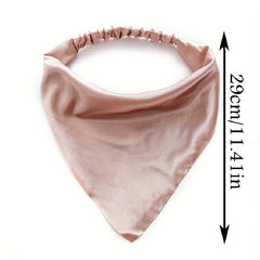 Solid Fabric Headscarf Women's Hair Band Triangle Scarf Headband