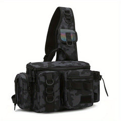 Fishing Backpack Tackle Sling Bag with Rod Holder
