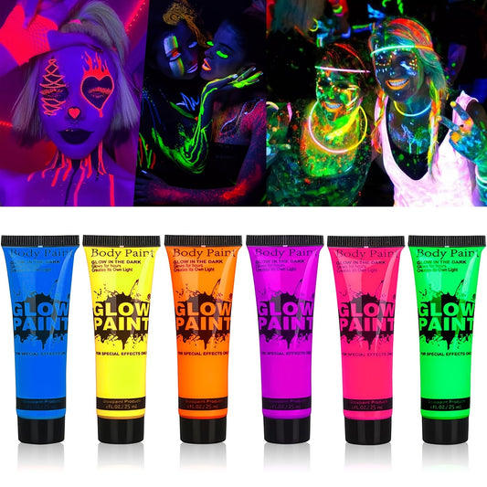Glow In The Dark Body and Face Paint for Halloween Parties
