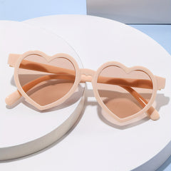 Heart Shaped Sunglasses with Pearl Glasses Chain