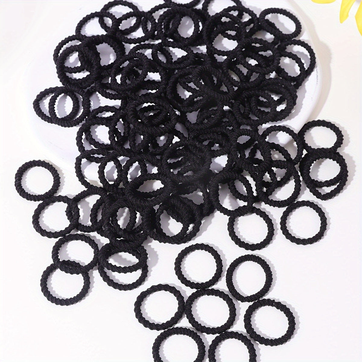 100PCS Classic Hair Tie High Elasticity Hair Rope Ponytail Hair Clip