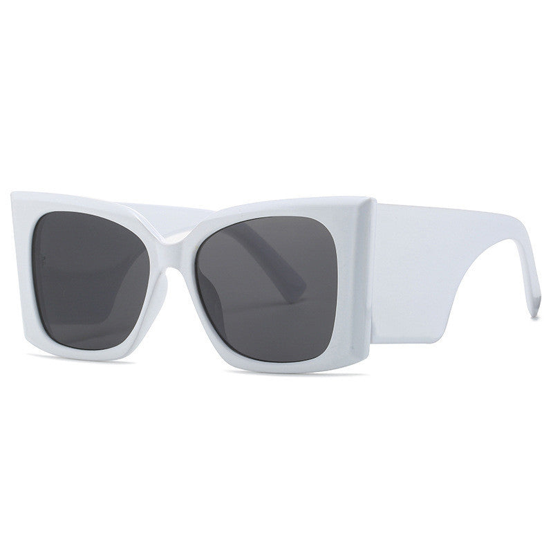 Men's Large Frame Sunglasses Street Photography Holiday Party Glasses Bag