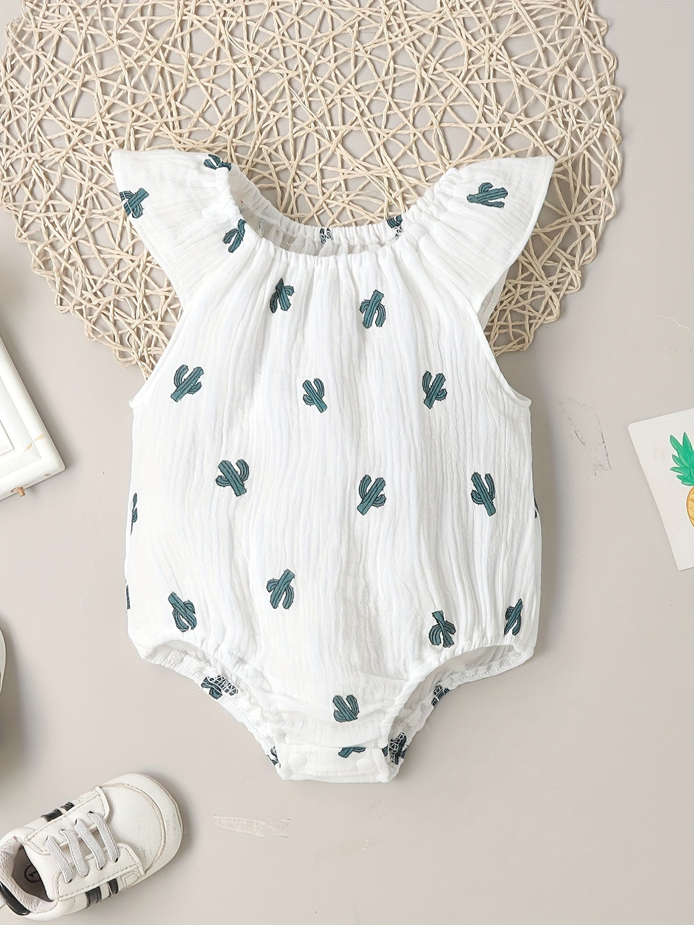 Cute Baby Girl Onesies Assorted Fly Sleeve Designs