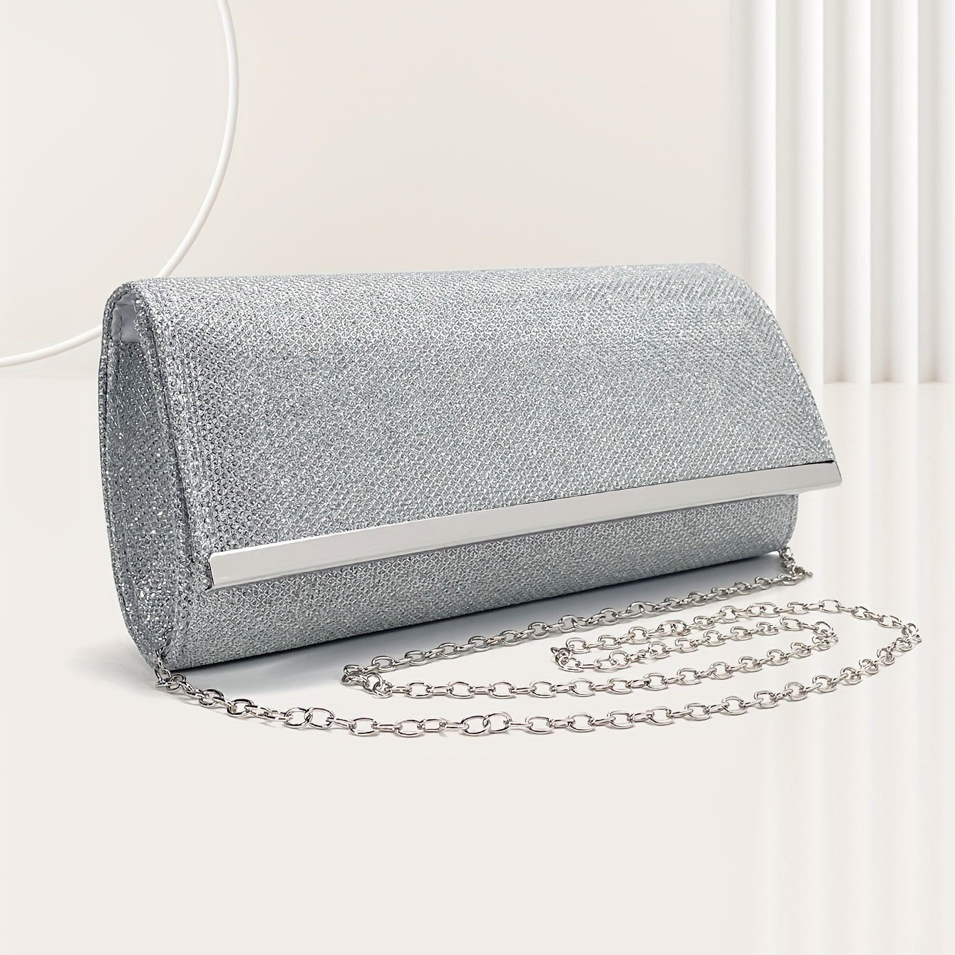 Glitter Clutch Dinner Bag Classic Flap Evening Bag For Party Women's