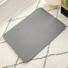 Double Layer Cat Litter Mat Traps Litter Easy To Clean