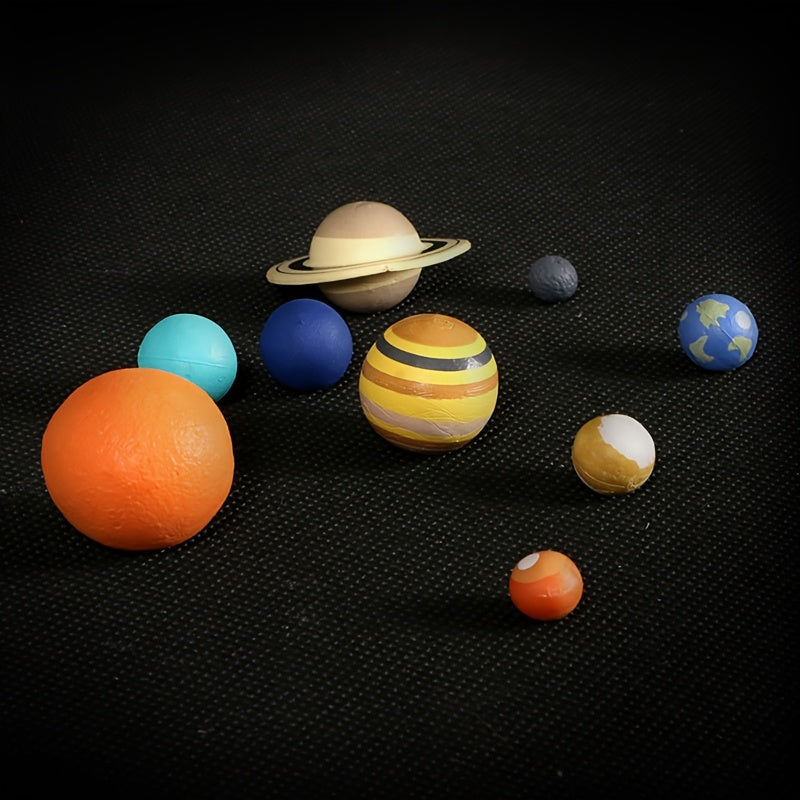 Solar System Puzzle Kit with Planets Stars & Moons in Red PVC