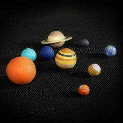 Solar System Puzzle Kit with Planets Stars & Moons in Red PVC