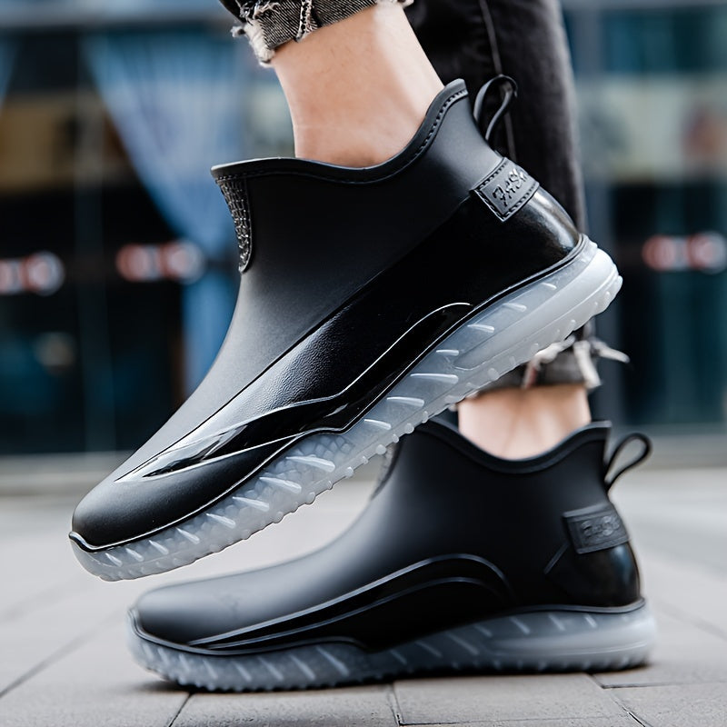 Men's High Top Rain Boots Non Slip Waterproof Shoes