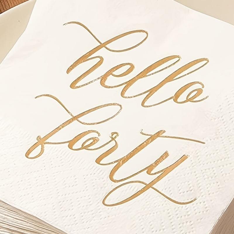 20pcs Disposable Alphabet Napkins for Party Supplies