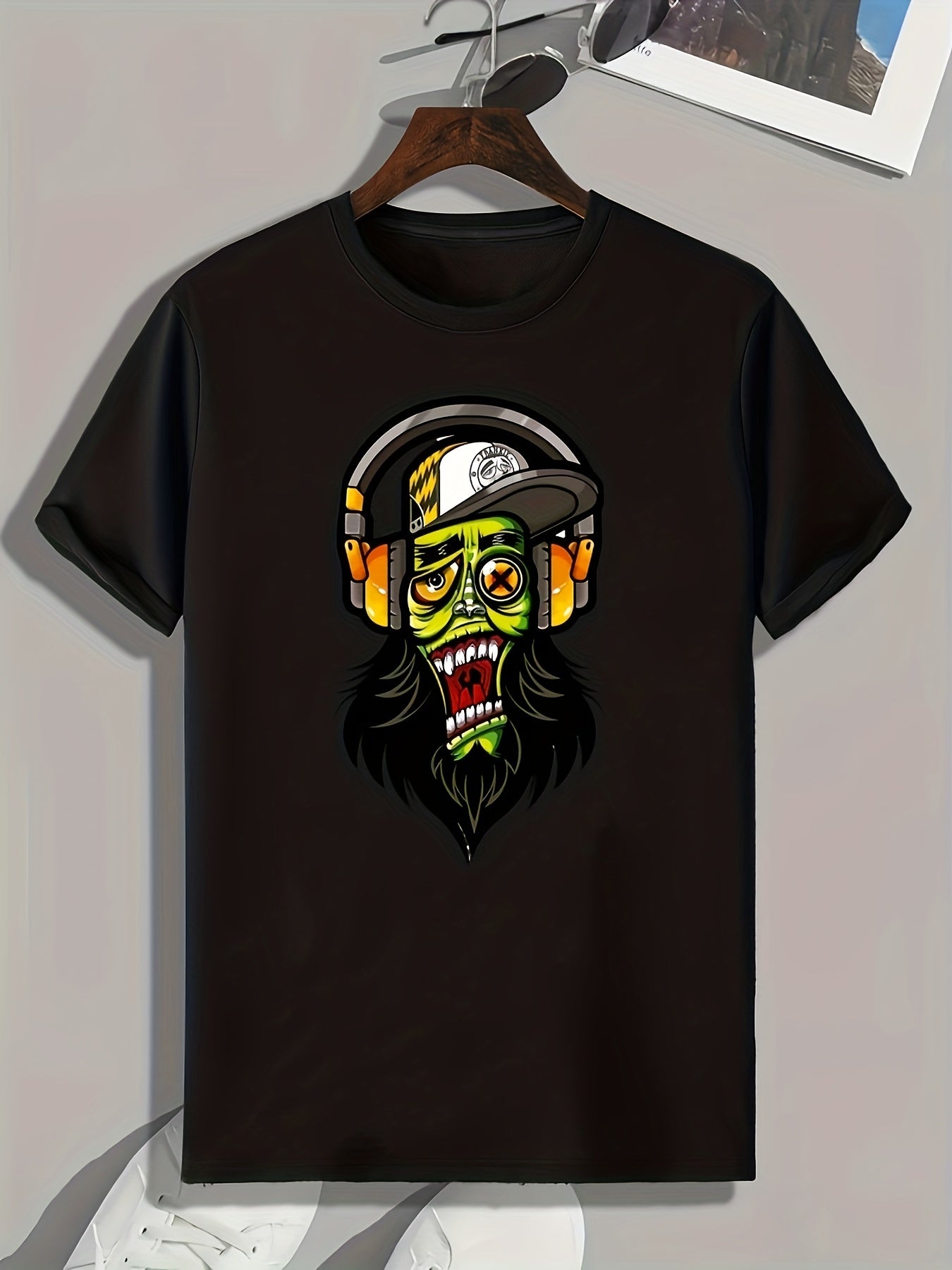 Monster Print Men's Graphic T Shirt for Summer