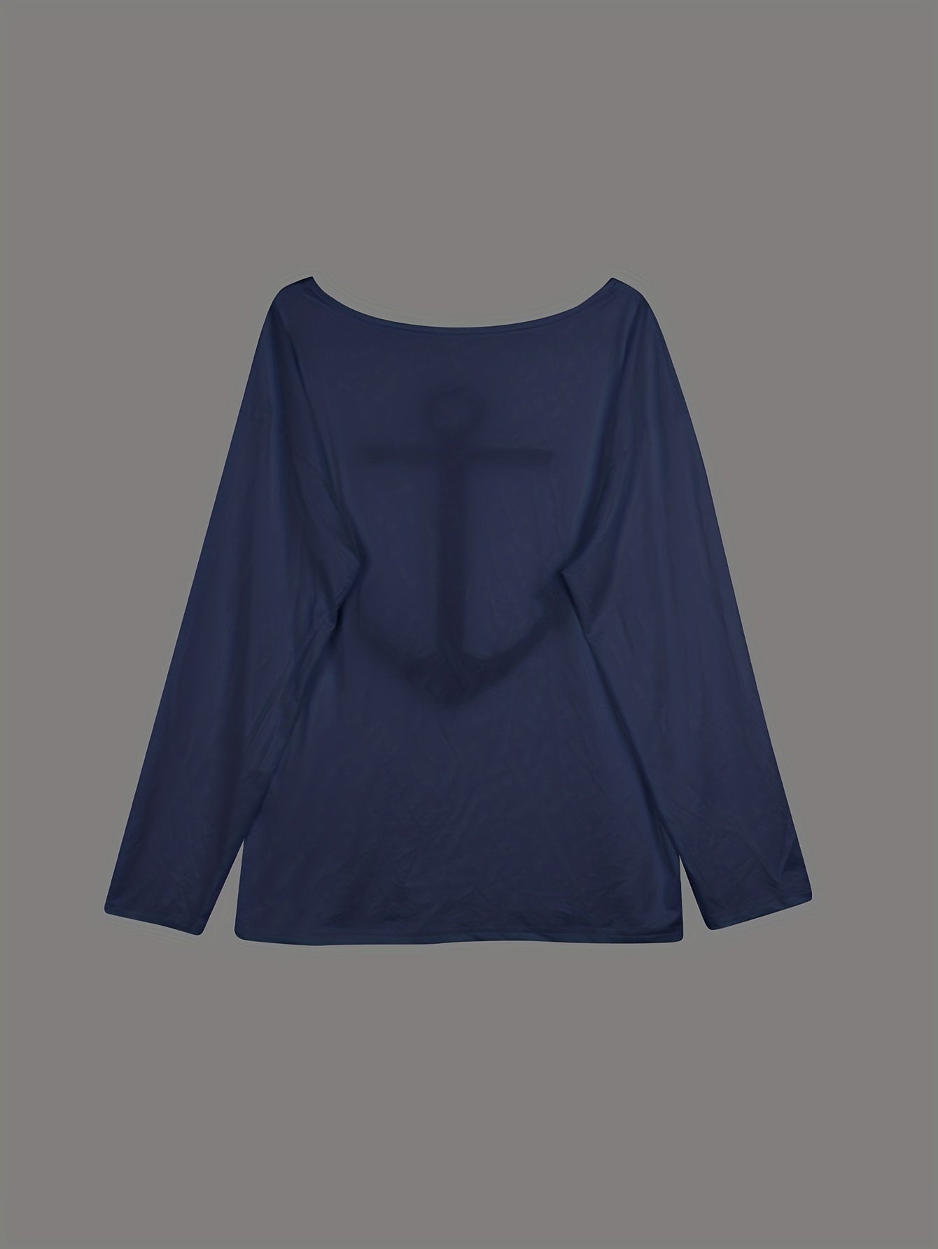 Navy Sports Set Anchor Print Top & Skinny Pants