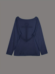 Navy Sports Set Anchor Print Top & Skinny Pants