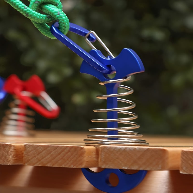 2pcs Aluminum Tent Nails Wind Rope Buckle Hooks