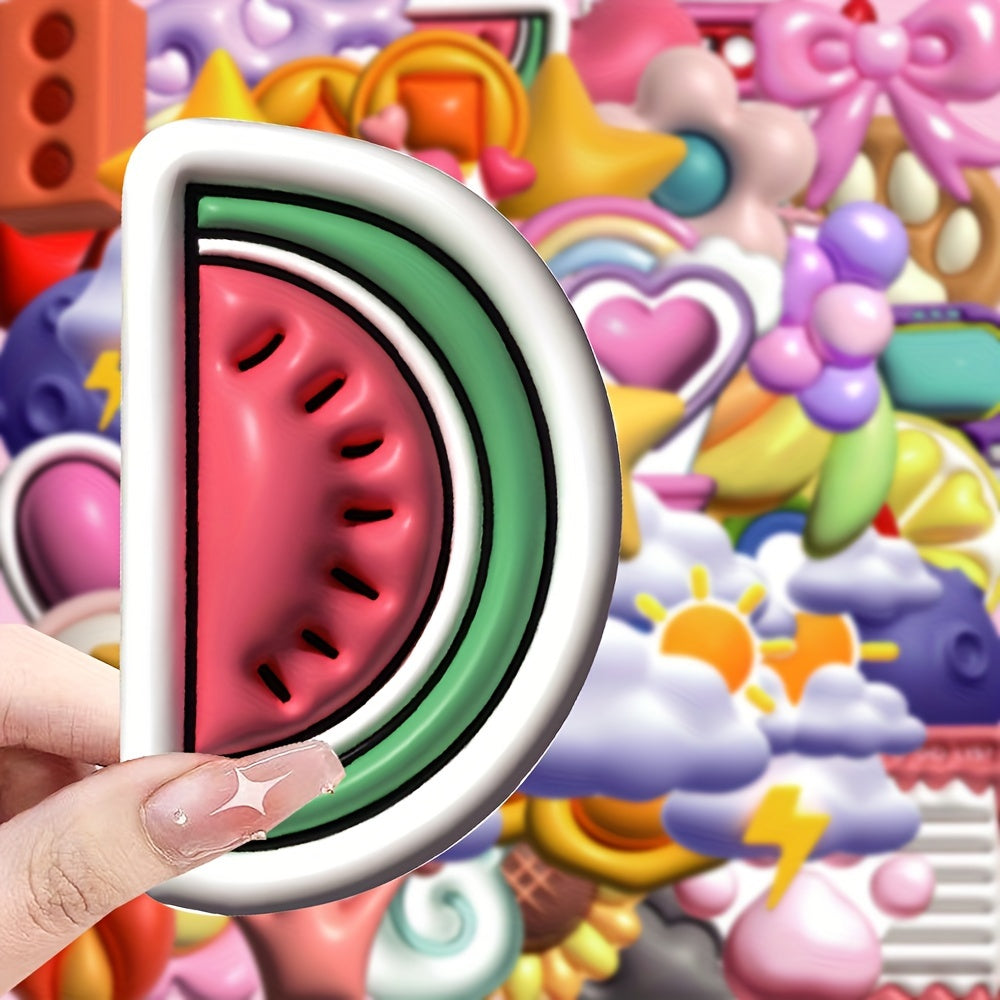 50pcs Cartoon 3D Graffiti Stickers for Notebook Computer Helmets DIY Han