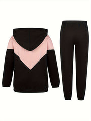  Colorblock Hoodie & Pants Set