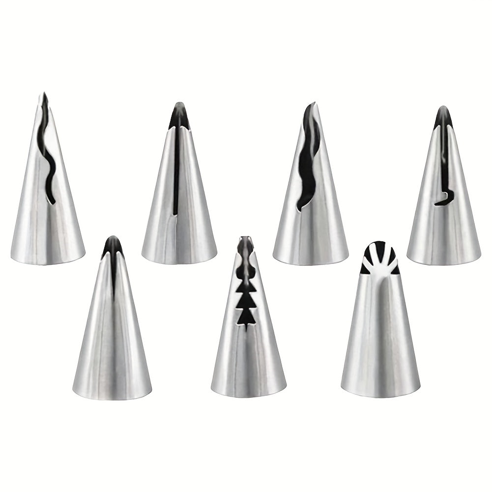 7pcs Pleated Skirt Tube Nozzle Set for Pastry Baking