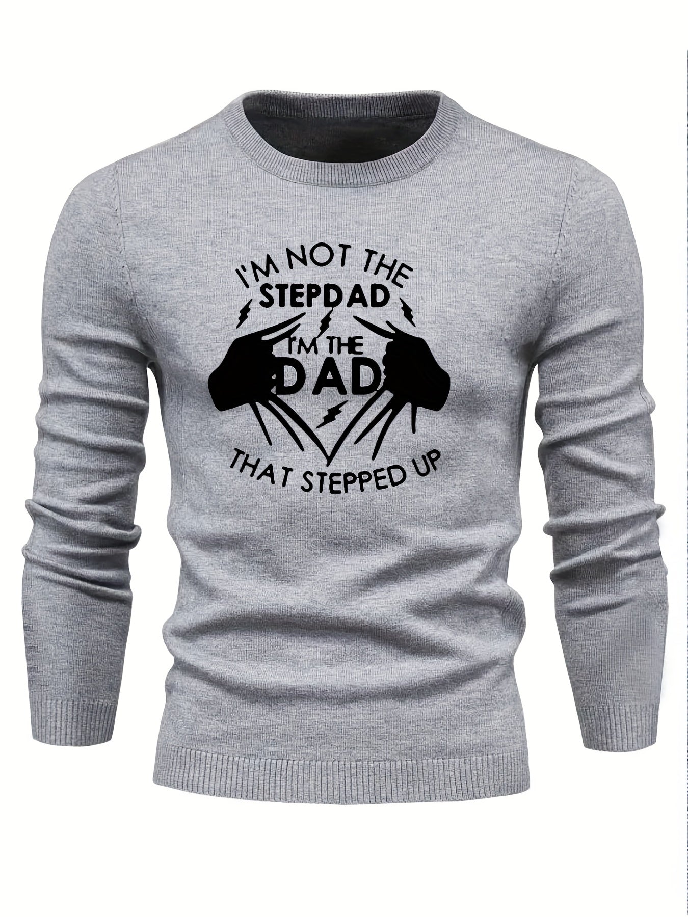 DAD Print Knitted Sweater for Men
