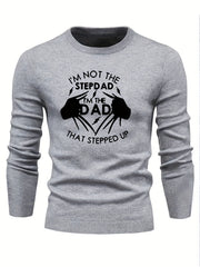 DAD Print Knitted Sweater for Men