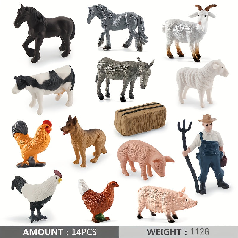 Fantarea Farm Animals Set for Kids - Realistic Figures - Ages 3-8