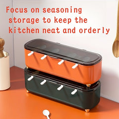 4-grid Seasoning Box with Spoon and Lid
