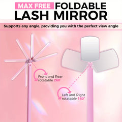 Large Folding Makeup Mirror Lightweight Eyelash Extension Checking Supplies
