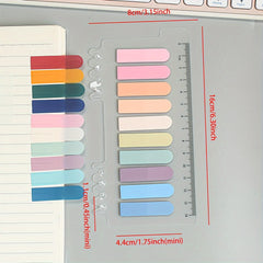 3 Types Card PET Sticky Notes 600 Stickers Label Paper Index Stickers